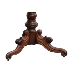 ovaler Tisch, Louis Philippe Säulentisch aus Walnussholz auf …
