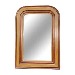 Louis-Philippe mirror painted faux wood with rechampis …