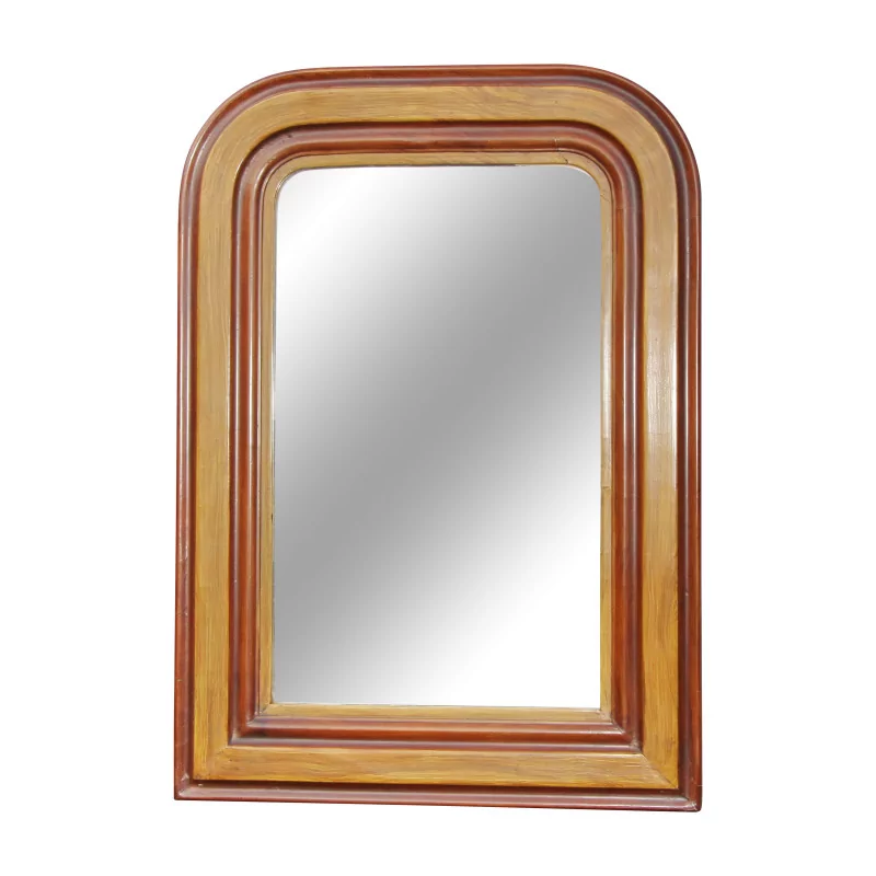 Louis-Philippe mirror painted faux wood with rechampis … - Moinat - Mirrors