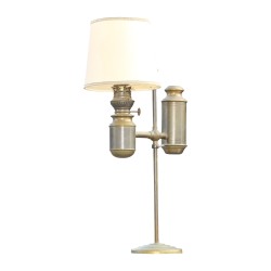 Lampe quinquet d'horloger en laiton avec …