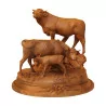 Sculpture en bois de Brienz représentant un groupe de vaches" - Moinat - VE2022/3