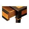 “Zebrano” bedside table in cherry wood and veneer … - Moinat - End tables, Bouillotte tables, Bedside tables, Pedestal tables