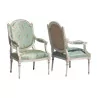 Pair of Louis XVI style armchairs model “Cheverny” in … - Moinat - Armchairs
