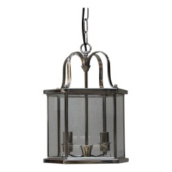 Suspension, chandelier, LIMOGES medium model in shiny nickel with …
