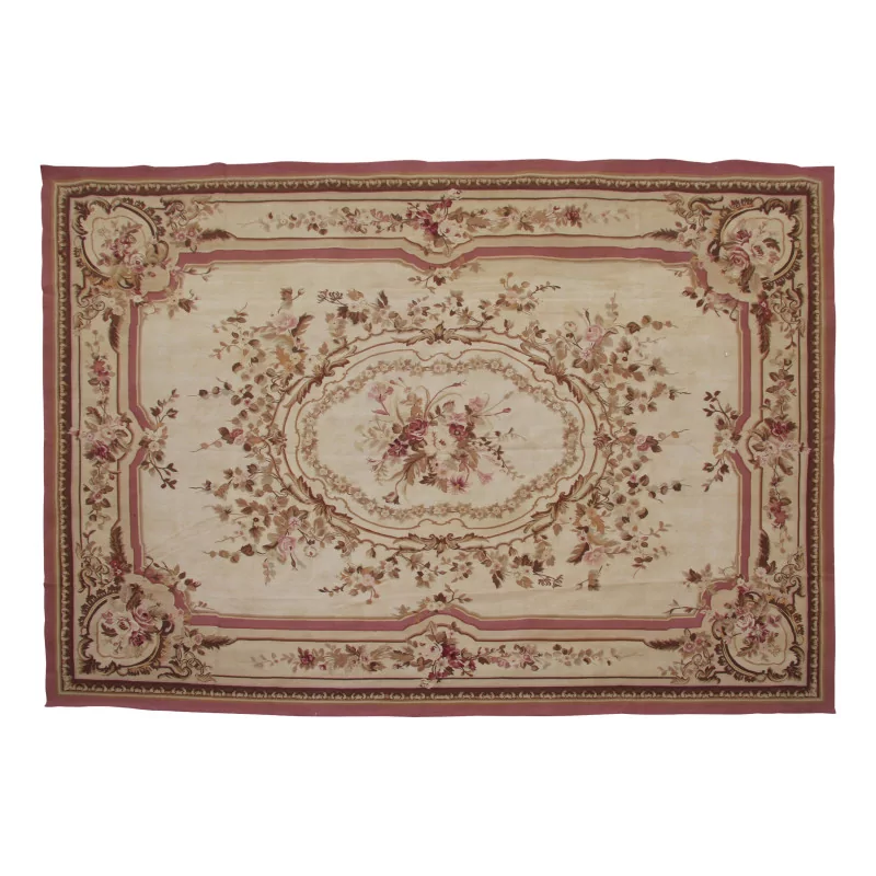 Aubusson-Teppich Farben: Braun, Beige, Rosa, Violett - Moinat - Teppiche