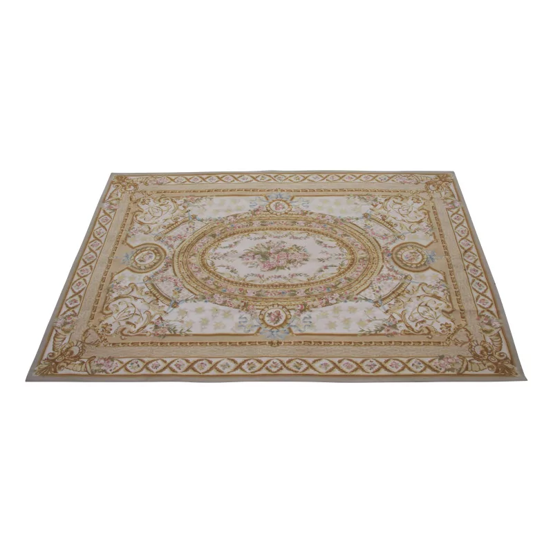 Aubusson rug design 0292 - I Colours: Yellow, beige, pink, … - Moinat - Rugs