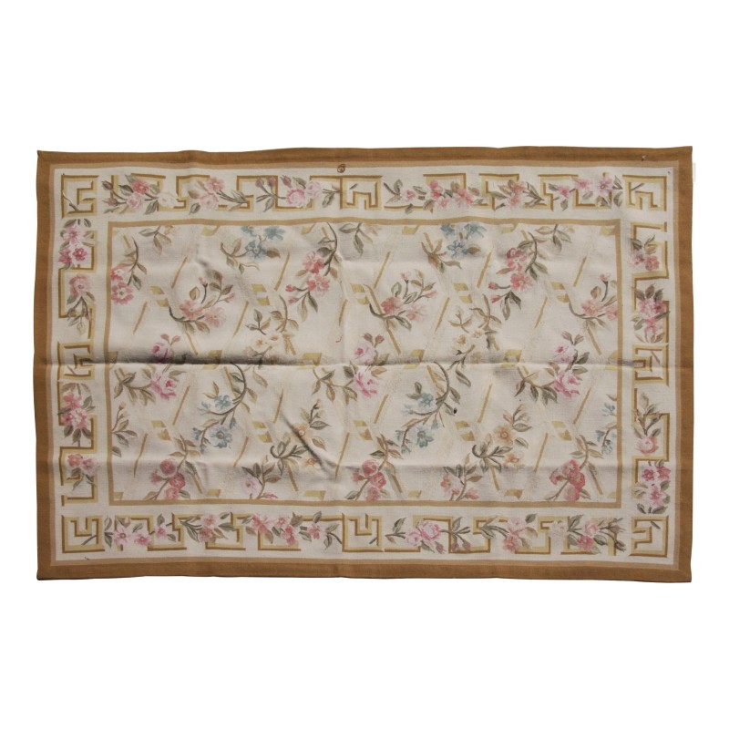 Aubusson rug design 0112 - I Colours: Yellow, brown, beige, … - Moinat - Rugs Aubusson rug design 0112 - I Colours: Yellow, brown, beige, … - Moinat - Rugs