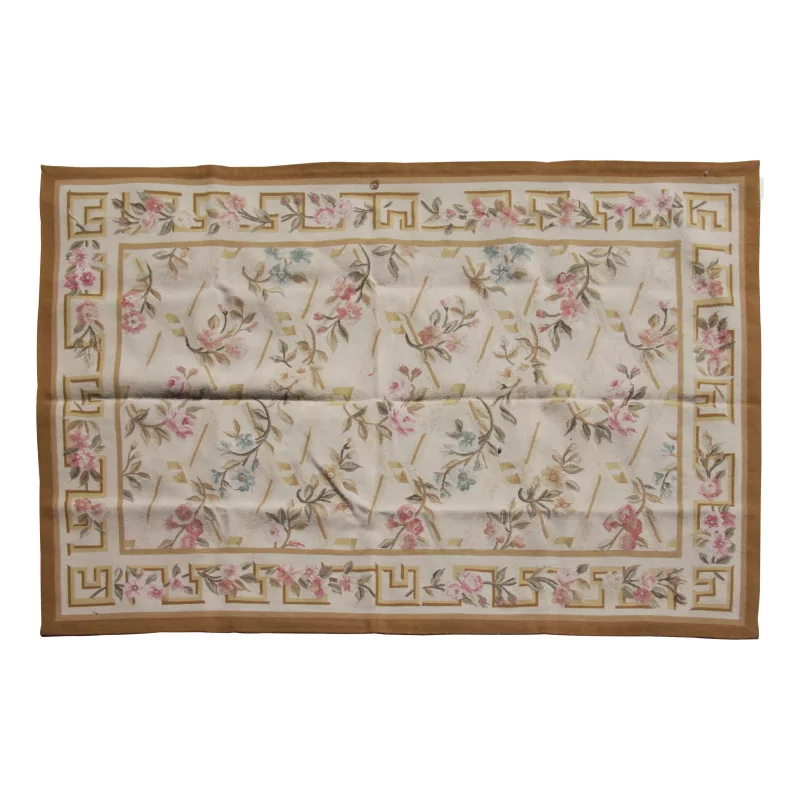 Tapis Aubusson dessin 0112 - I Coloris : Jaune, brun, beige, … - Moinat - Tapis