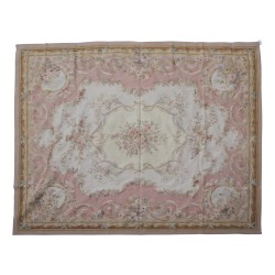 Aubusson 地毯设计 0088 - R 颜色：米色、棕色、粉色……