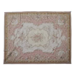 Aubusson 地毯设计 0088 - R 颜色：米色、棕色、粉色……