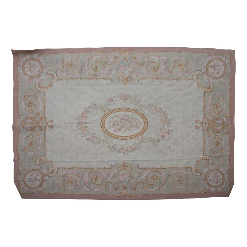Ковер Aubusson дизайн 0158 Цвета: зеленый, розовый, коричневый, синий, … - Moinat - Ковры Ковер Aubusson дизайн 0158 Цвета: зеленый, розовый, коричневый, синий, … - Moinat - Ковры