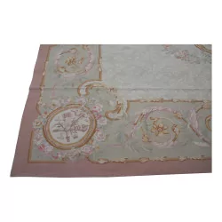Aubusson rug design 0158 Colours: green, pink, brown, blue, …