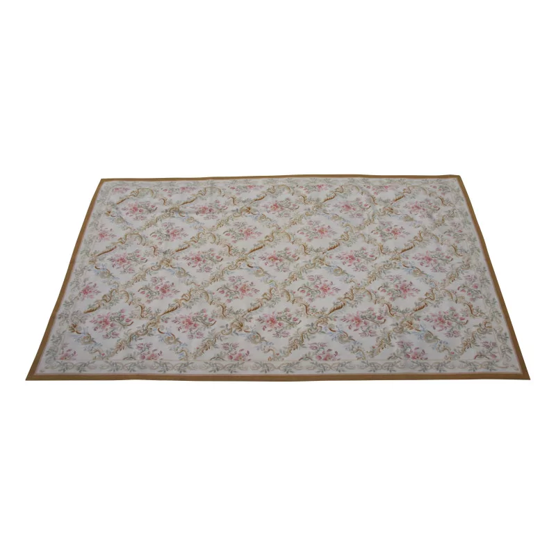 Aubusson rug design 0386 - Y Colours: blue, beige, pink, … - Moinat - Rugs