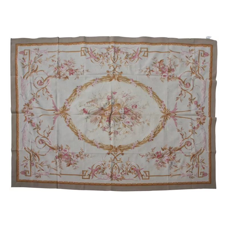 ковер Aubusson дизайн 0195 Цвета: розовый, бежевый, коричневый, … - Moinat - Ковры