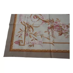 Teppich Aubusson Dessin 0195 Farben: Rosa, Beige, Braun, …