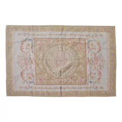 Aubusson design rug 210 Colours: Blue, pink, beige, brown, …