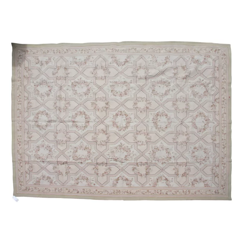 Teppich Aubusson Dessin 0122 - A Farben: Beige, Rosa, Braun - Moinat - Teppiche