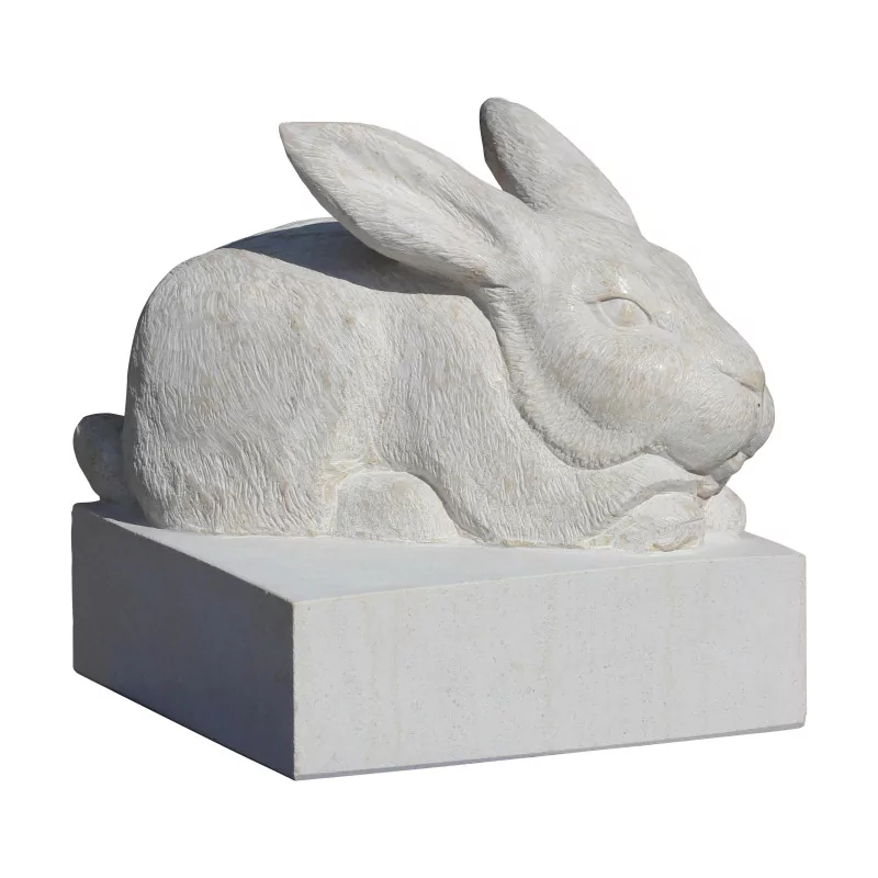 Sculpture de “Lapin” en pierre de calcaire de Bourgogne, … - Moinat - VE2022/2