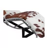 кресло для отдыха из коровьей шерсти (бело-коричневое с подушкой … - Moinat - Стулья