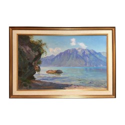 Gemälde, Öl auf Leinwand signiert links unten Fritz Edouard …