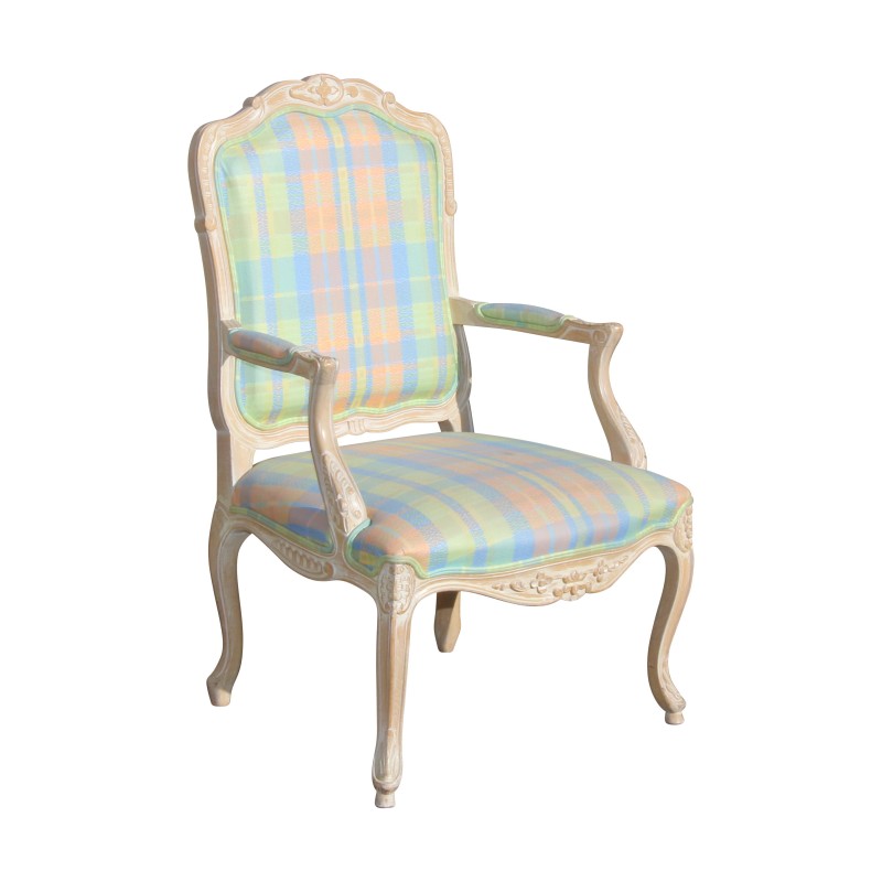 Fauteuil de style Louis XV Régence recouvert de tissu … - Moinat - Fauteuils Fauteuil de style Louis XV Régence recouvert de tissu … - Moinat - Fauteuils
