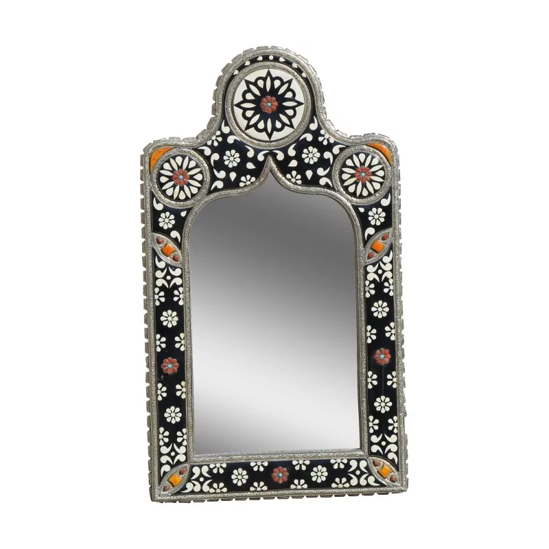иранское зеркало из черного лакированного дерева с костью и… - Moinat - Зеркала