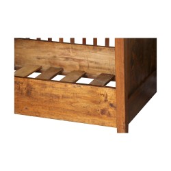Child's bed with bars, stamped V.M.B transformed into a sofa...