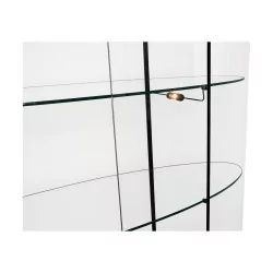 Ovale Glasvitrine mit Beleuchtungssystem …