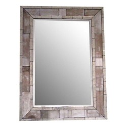 Grand miroir style Année 50 miroir et métal.