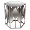 Beistelltisch „Lotus“ aus Spiegel und Metall. - Moinat - Sockeltische, Gueridons