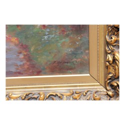 Ölgemälde auf Leinwand „Landschaft“ rechts unten signiert Fritz …