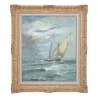 Oil painting on canvas “Le coup de Joran”, signed and dated and … - Moinat - Painting - Landscape