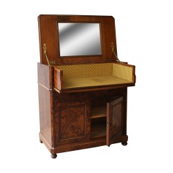 Meuble lavabo, coiffeuse Louis-Philippe, en ronce de …