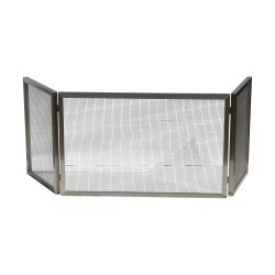 Brandwand aus Edelstahl mit 3 Rollläden.