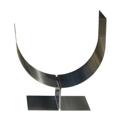 Corbeille à bois (porte - bois) en inox.