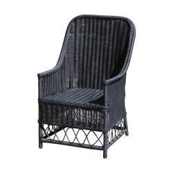 Sessel (Garten) Modell CARIBE aus schwarzem Geflecht, Stil …