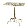 Rectangular wrought iron garden table on 4 style legs … - Moinat - Tables