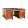 Partnerdesk desk in walnut wood mounted on oak, double … - Moinat - Desks