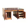 张胡桃木 Partnerdesk 办公桌，安装在橡木上，双人…… - Moinat - 书桌