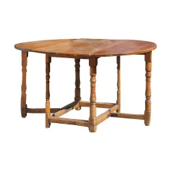 松木餐桌，门腿模型。英国，……