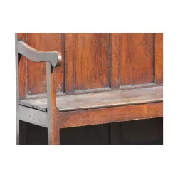 Church pew in oak wood, very high backrest. England, …