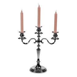 Chandelier en métal argenté à 3 lumières