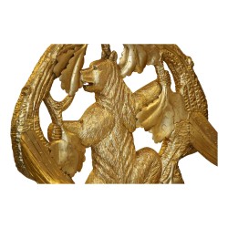 Paire de fauteuils de Brienz en bois entièrement sculpté à la …