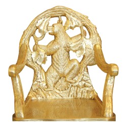 Paire de fauteuils de Brienz en bois entièrement sculpté à la …