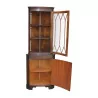 Pair of Regency style corner cupboards in flamed mahogany wood, … - Moinat - Bookshelves, Bookcases, Curio cabinets, Vitrines