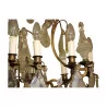Lustre Louis XV en bronze doré et cristaux, 15 lumières. Fin … - Moinat - Lustres, Plafonniers