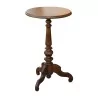 小圆桌，胡桃木染色山毛榉木三脚架。走向…… - Moinat - End tables, Bouillotte tables, 床头桌, Pedestal tables