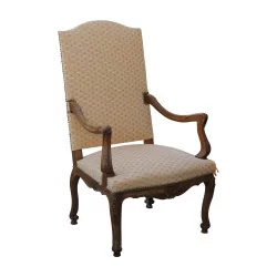 Louis XV armchair, Allain model style, shell feet, in