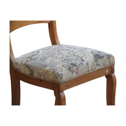 Set of 4 Louis - Philippe chairs in walnut wood …