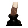 Paire de défenses d’éléphant sur socle en bois laqué noir, - Moinat - Accessoires de décoration